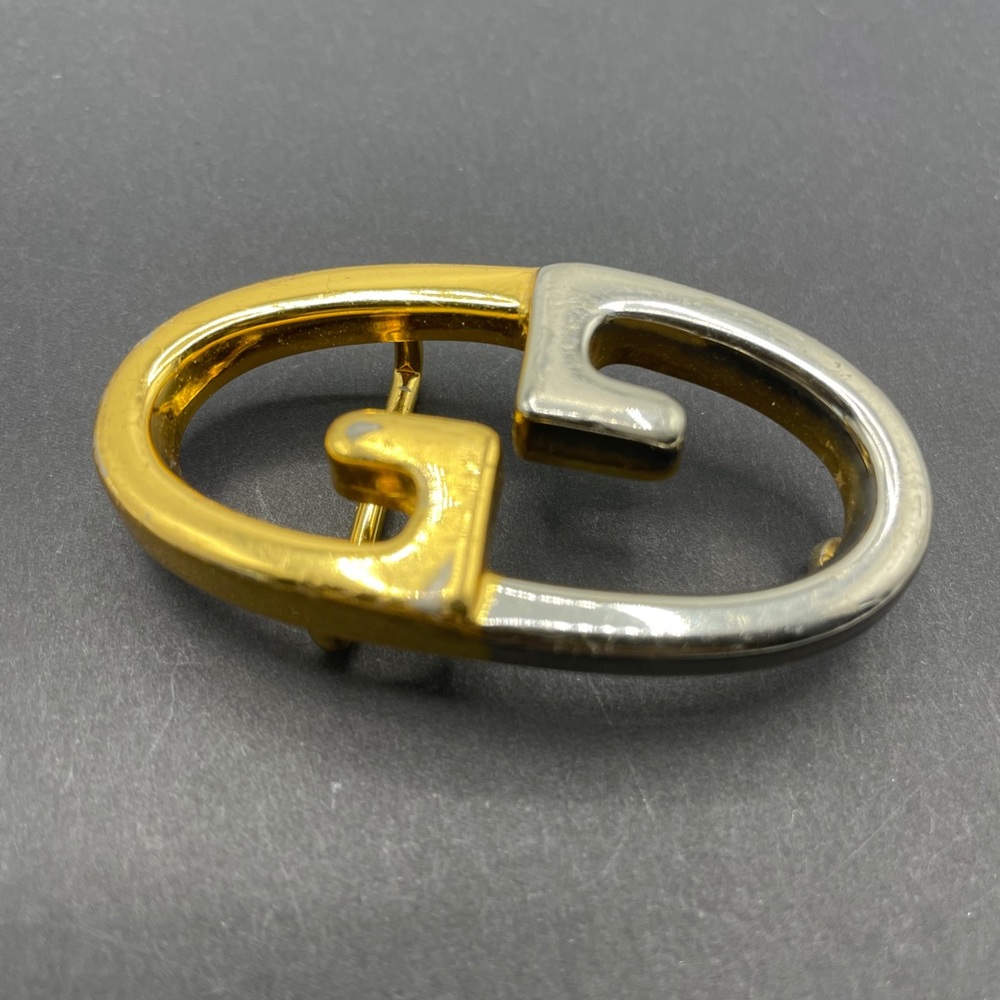 Vintage Gucci Belt Buckle 2 Tone Unisex - Picture 3 of 6